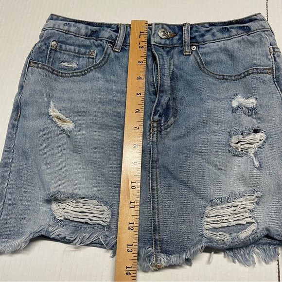 Forever 21 Distressed Denim Skirt - Picture 7 of 7